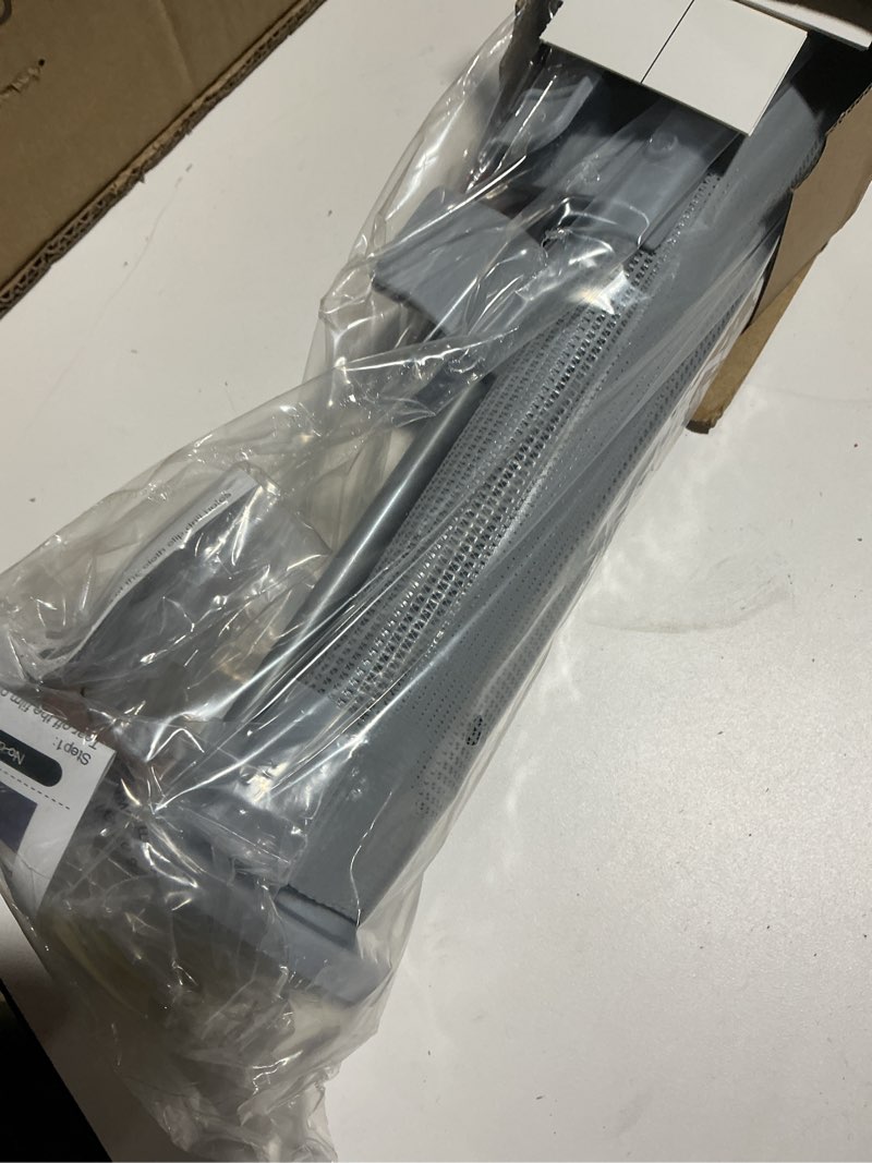 Condition photo showing item condition for Retractable Baby Gate for Stairs, 55" Wide Mesh Dog Gate Indoor, 34" Tall Child Gate for Doorways, Hallways, Deck, Indoor Outdoor Pet Baby Safety Essentials for Home, Grey Gray 55'' Wide