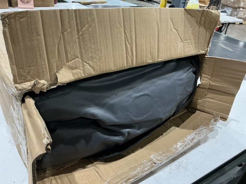 Condition photo showing As Is for chillsun queen air mattress with built in pump,raised comfort blow up mattress,dual layer mattress topper airbed,durable inflatable mattress for guests home,colchon inflable 800lbs max luxury black 18" queen