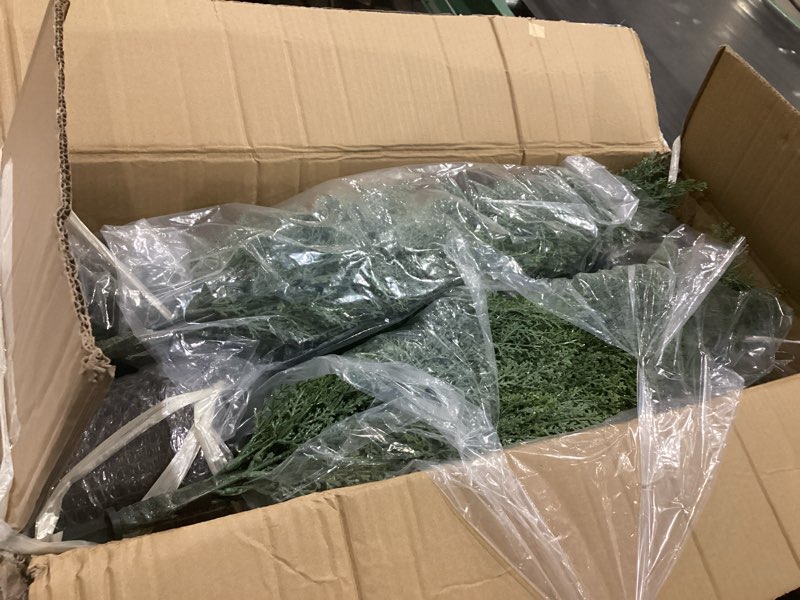Condition photo showing Good Condition for 4ft artificial cypress trees 2 pack faux topiary plants for outdoor indoor home decor fake shrubs for front porch office and commercial space cedar trees 4ft