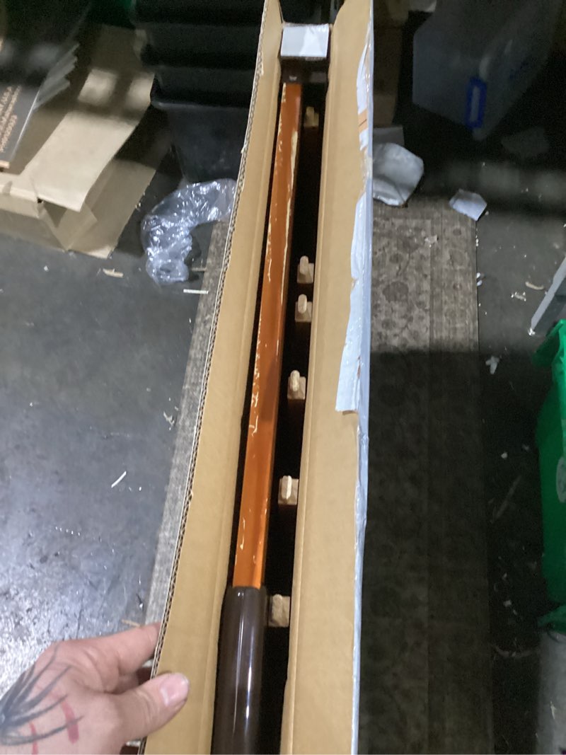 Condition photo showing As Is for Ingenuity Wood Banister & Stair Safety Pet and Baby Gate, 32"-48" Wide, 33" Tall, Install Banister to Banister or Wall, or Wall to Wall in Doorway or Stairway, Banister and Hardware Mounts - Cherry Oak