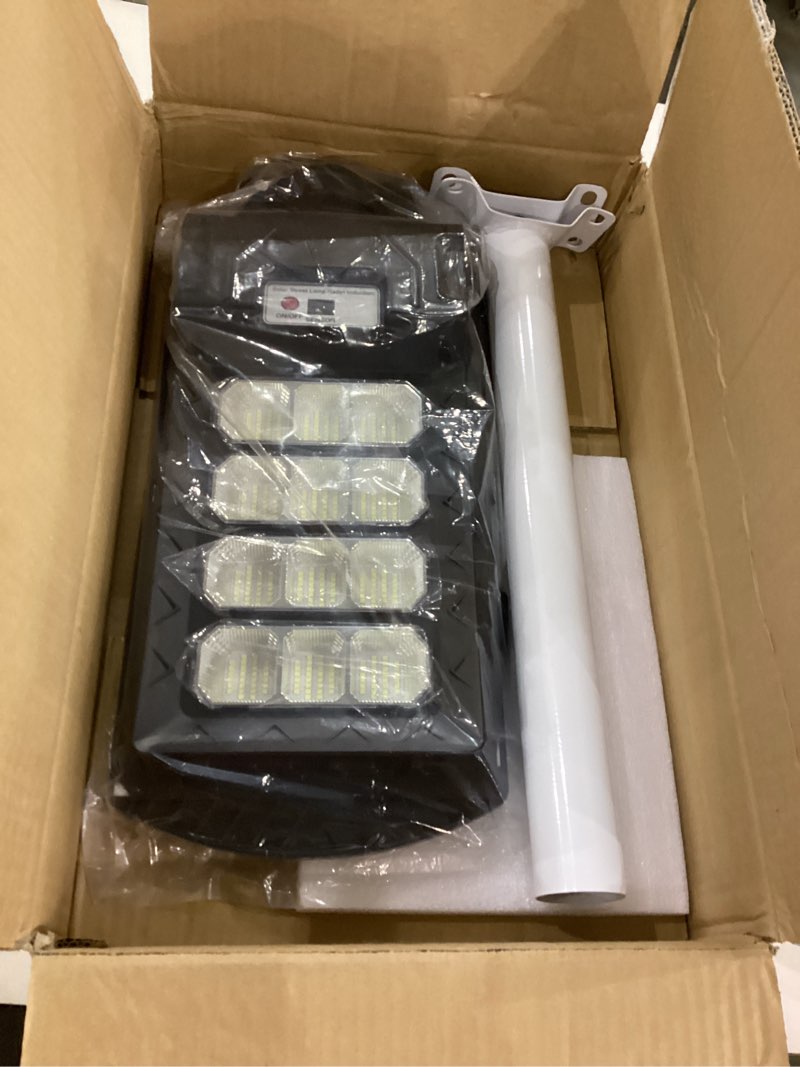 Solar Street Light, 300W Solar Lights Outdoor IP66 Waterproof, Motion Sensor Outdoor Lights with Rem