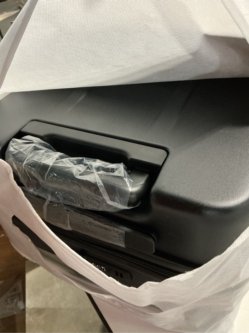 Condition photo showing Good Condition for carry on luggage 22x14x9 airline approved, flo5 expandable polycarbonate suitcase with front pocket (fx-core, black, 20 inch) black 20 inch-ext