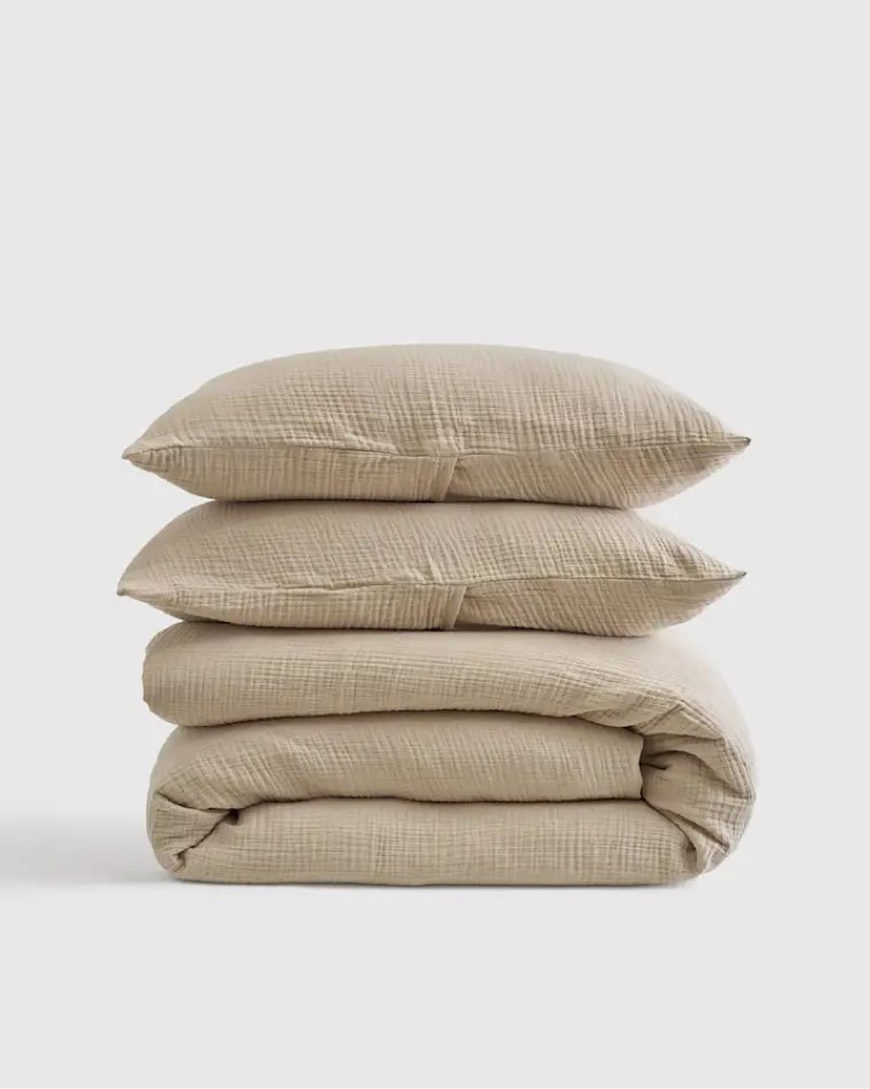 Dune Organic Cotton Gauze Duvet Cover Set king