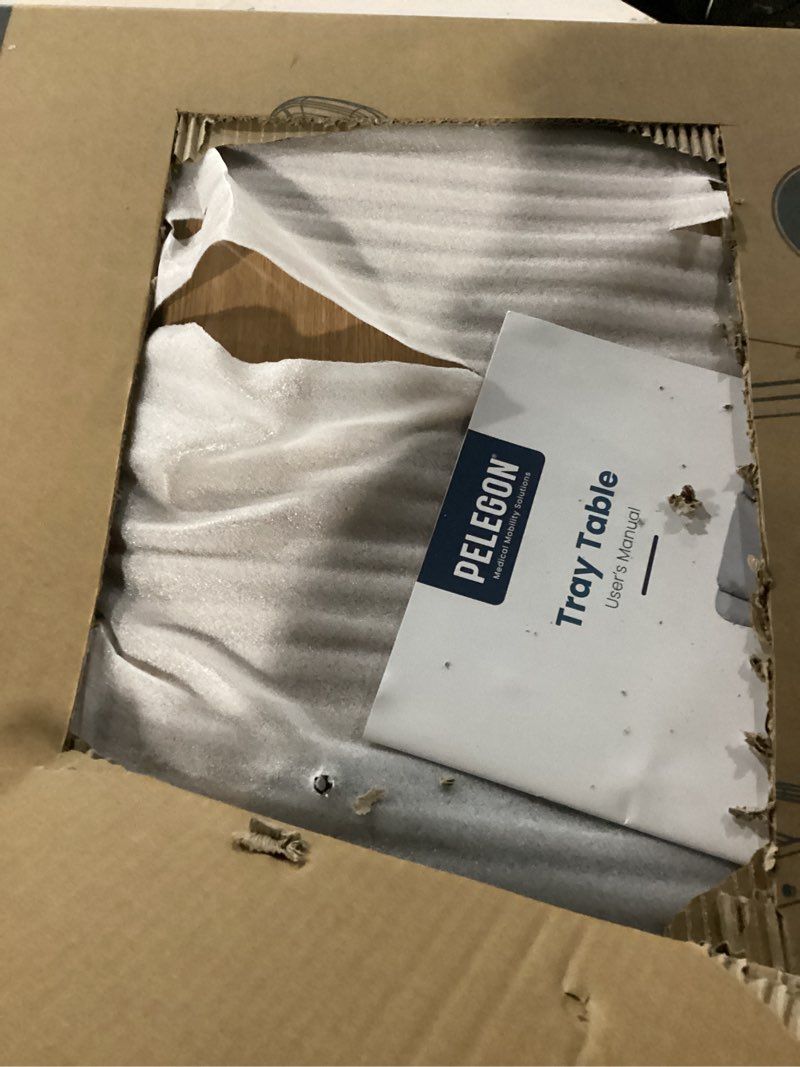 Condition photo showing New/Like New for PELEGON Tray Table, 360° Swivel Table for Recliner, Adjustable Height with X-Large Table for Eating and Laptop, TV Trays for Couches & Chairs with Ergonomic Stand Assist Safety Handle for Elderly