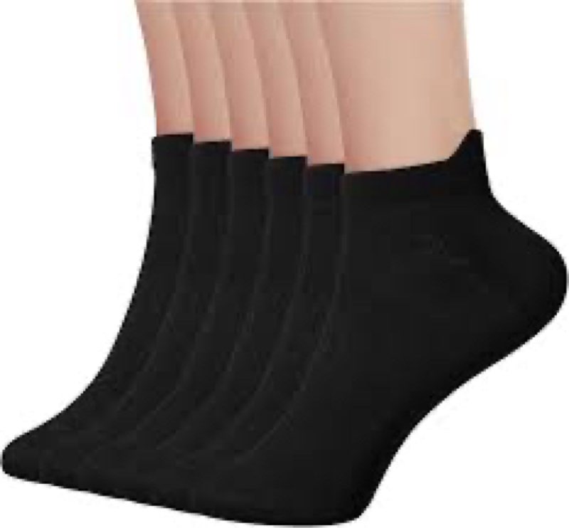 Women's Red Ankle Socks White/Black Casual with Heel Tab,New Year Socks,Size 5-9 (6 Prs) 5-9 Bright Red 3