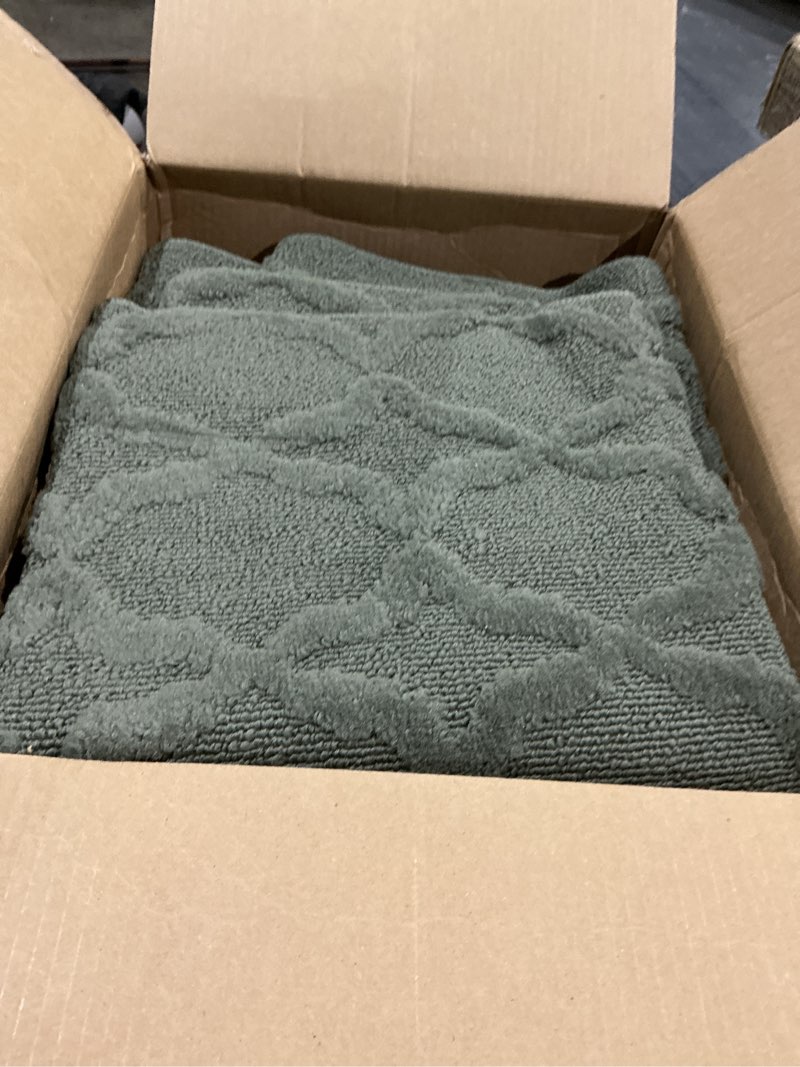 Condition photo showing Good Condition for garland rug sparta non slip polypropylene 3 ft. x 5 ft. sage green area rug- ideal for living rooms & hallways, stylish & durable for high-traffic areas sage 3' x 5' (rectangular)