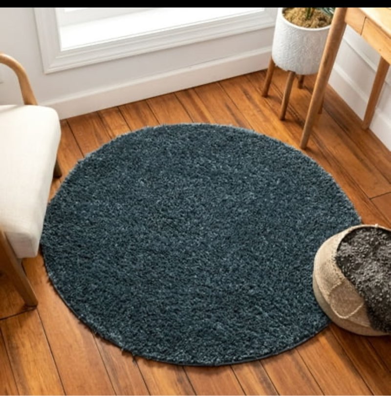 Madison piper light blue modern rug 3.11” round