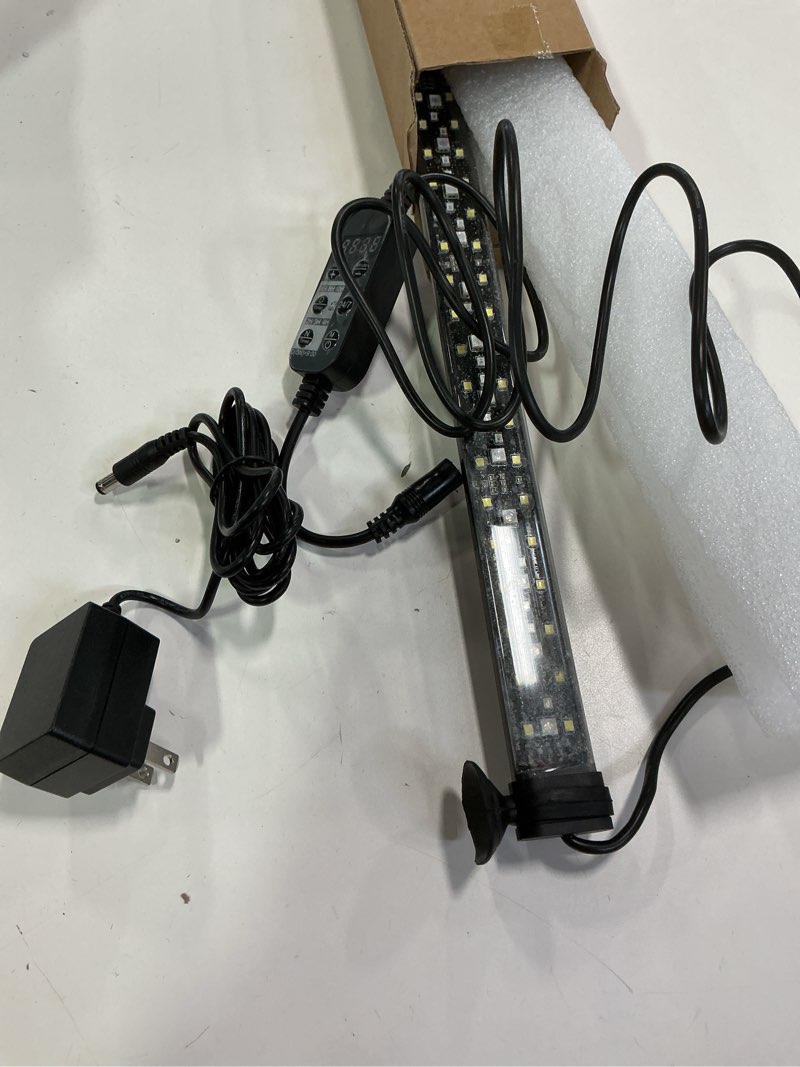 Condition photo showing Good Condition for Pawfly 10 W Aquarium LED Light 20 Inch 24/7 Fish Tank Light with Full Spectrum Brilliant White Blue Red Green Lights Multi-Colored LEDs with D/N Mode Single Color Effects Timer & Adjustable Brightness