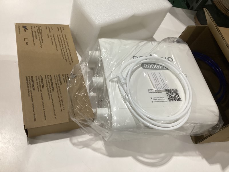 Condition photo showing Good Condition for ecoviva uf800g 0.01?m ultra-filtration under sink water filter meet nsf 42 / 372 standards tankless ultra compact design, no electricity & wastewater, preserve beneficial minerals no tds reduction white