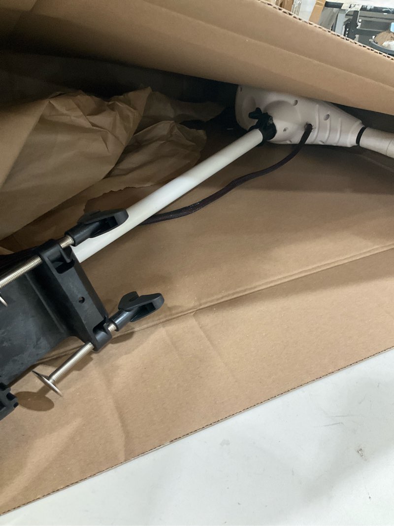 Condition photo showing As Is for l-series 62lb thrust transom mounted saltwater electric trolling motor w/led battery indicator (40" shaft)