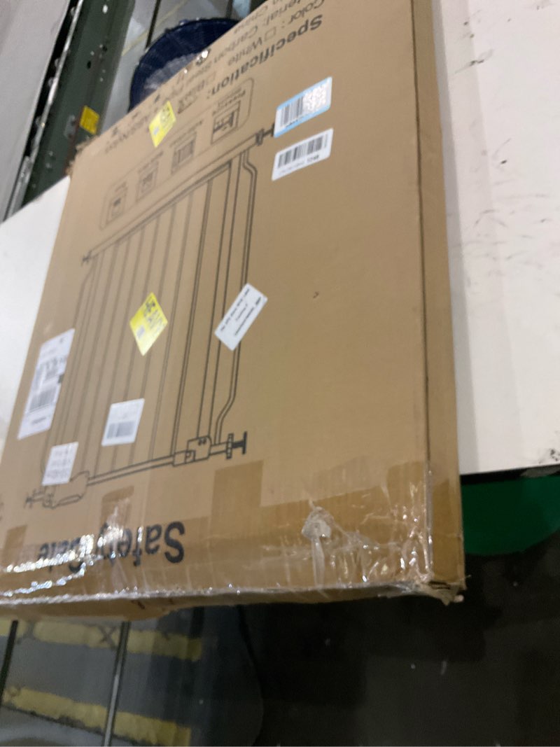 ALLAIBB Extra Wide Pressure Mounted Baby Gate Walk Through Child Kids Safety Toddler Tension Black L