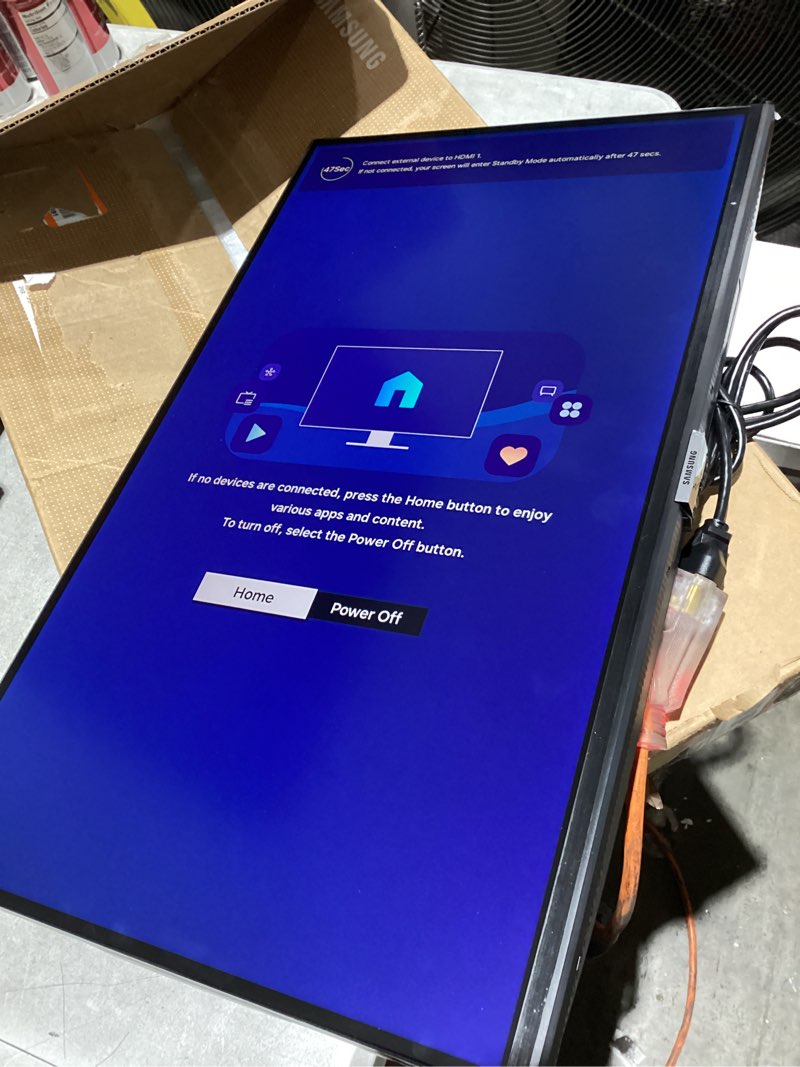 Condition photo showing Good Condition for (no cords)samsung 27-inch m5 (m50d) series fhd smart monitor with streaming tv, speakers, hdr10, gaming hub, multiple ports, workout tracker, vision accessibility tools, ls27dm500enxgo, 2024 27-inch black