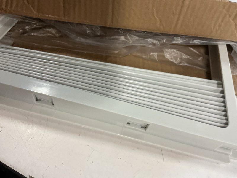 Condition photo showing Good Condition for air jade window air conditioner side panels, ac side panels with frame for most 5,000 btu window units, room air conditioner accordion filler curtain replacement kit white - 5,000 btu