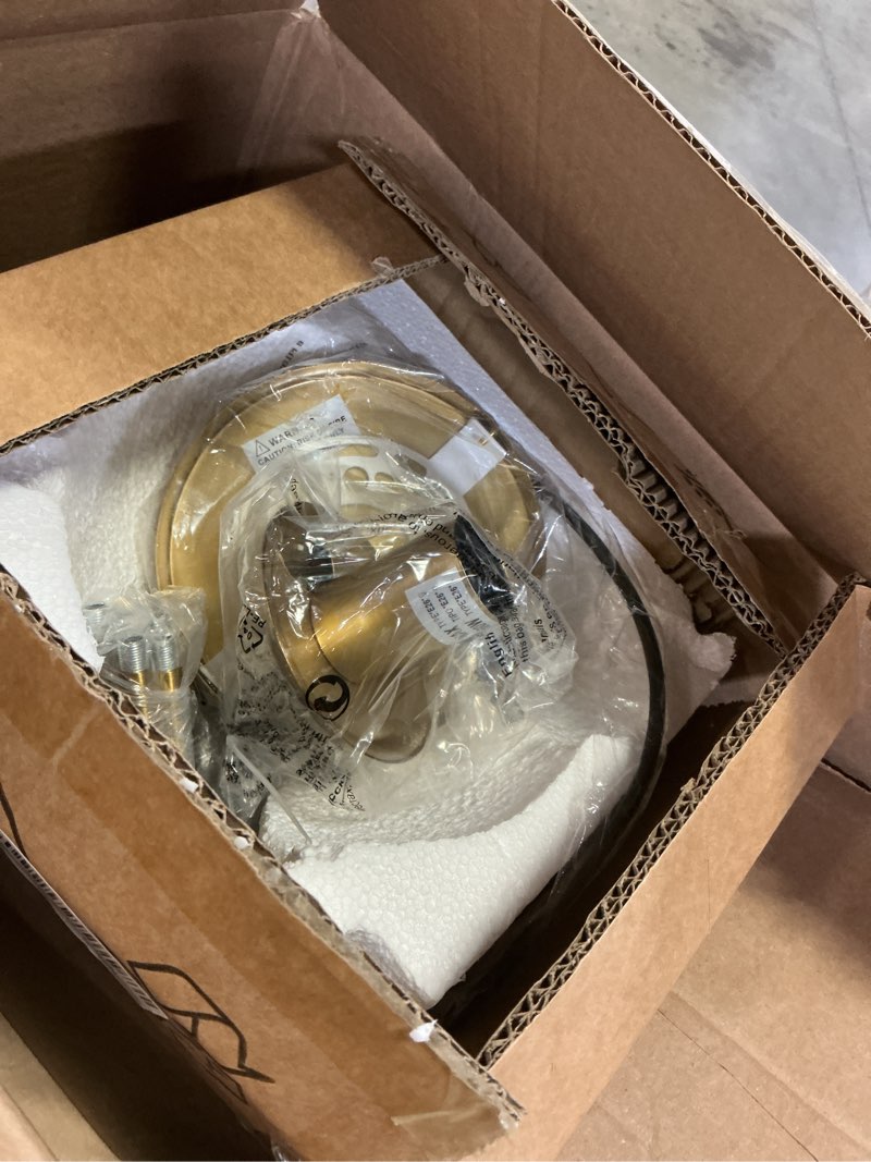 Condition photo showing Good Condition for 8" globe pendant light gold mid century modern light fixture clear glass pendant lights kitchen island modern pendant lights brushed brass finished with clear glass lampshade for bedroom clear & brass 8 inch