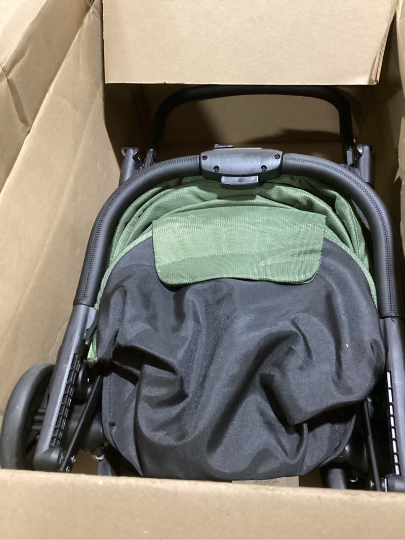Condition photo showing Good Condition for jeep altitude compact travel stroller by delta children greenguard gold, easy one hand fold, lightweight, extendable canopy with peek-a-boo window, reclining seat, 4 wheel suspension, olive green