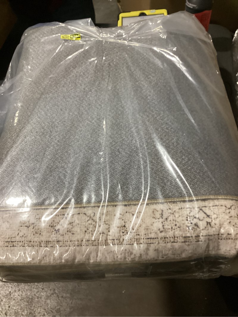 Condition photo showing Good Condition for unknown size similar to stock product.. 8x10 area rugs for living room: washable rug soft vintage boho carpet indoor floor non-slip stain resistant floral large carpets for bedroom dining room farmhouse nursery home office beige beige 8' x 10' (rectangular)