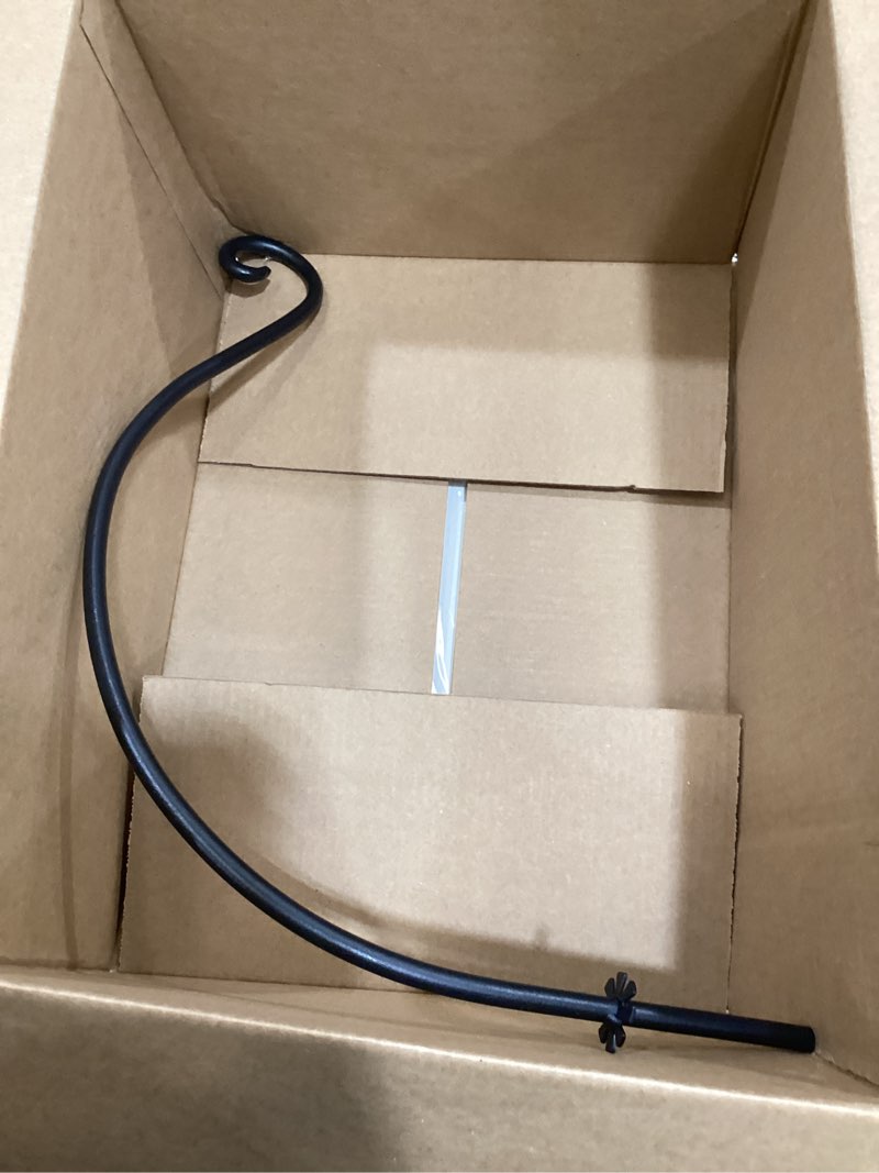 Condition photo showing As Is for woodstock wind chimes outdoor hanging bracket,windchime hanger black iron metal hanger for outside, patio garden yard lawn porch décor