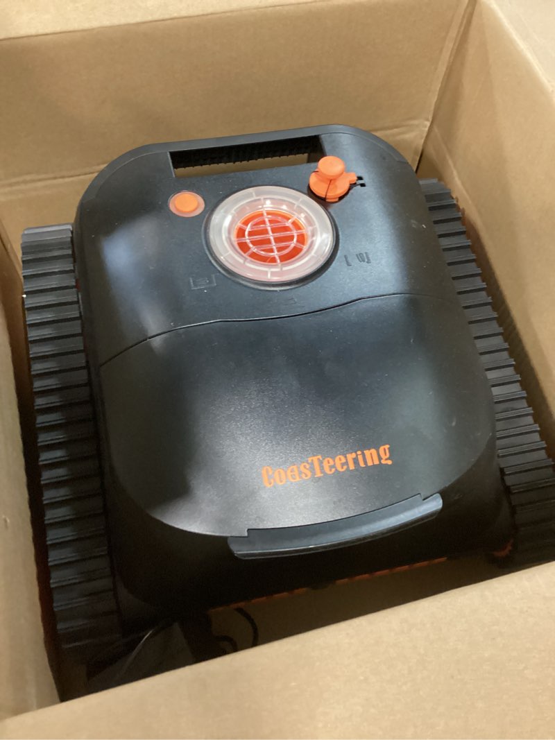 Condition photo showing As Is for ultra nebula cordless pool vacuum robot, with 5580 gph suction, 180 mins runtime, floor & wall cleaning, smart navigation, pool cleaner for inground and above ground pools up to 3229 sq.ft black