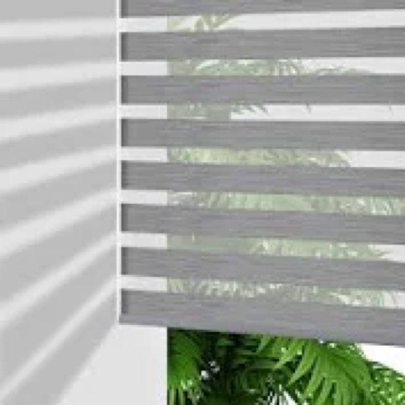 Joydeco Cordless Zebra Blinds (Pro), Dual Layer Light Control Zebra Blinds for Windows, Light-Proof 