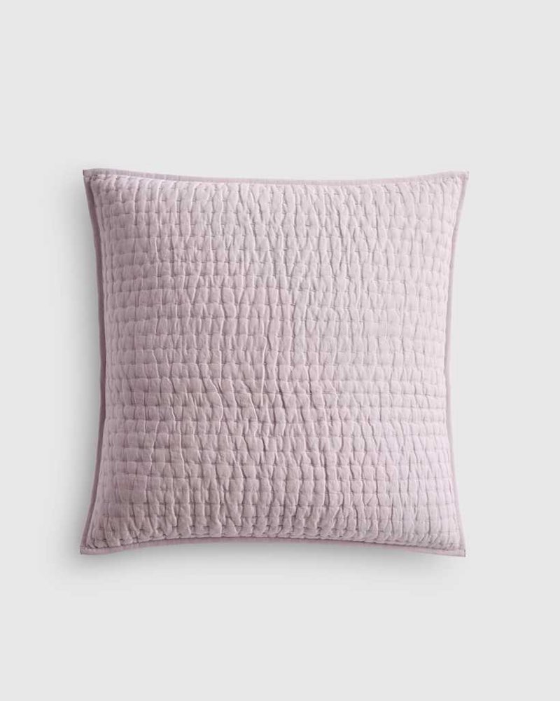 quince organic cotton hand stitched pillowcase 20x26 in set of 2/purple
