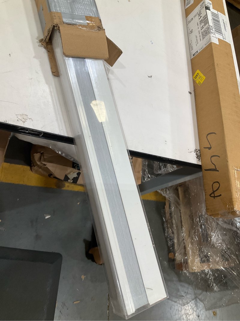 Condition photo showing Good Condition for lazblinds cordless cellular shades, no tools no drill blackout honeycomb shades pleated blinds for windows, 33'' w x 36'' h, silver white blackout-silver white 33'' w x 36'' h