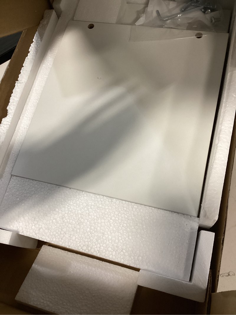 Condition photo showing Good Condition for TEAMIX 2 Tier White Monitor Riser Stand, Wood Desktop Stand with storage for Laptop/PC/Printer/Keyboard, TV Stand Shelf Home Office Desk Accessories White 2 tiers