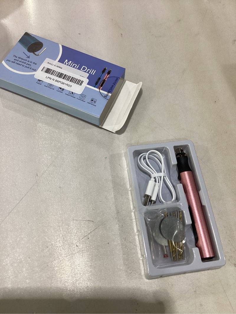 Condition photo showing Good Condition for 3-Speed Cordless Mini Drill Pen With 8 Small Drill Bits,Rechargeable Electric Hand Drill Pin Vise,Resin Drill Set For Jewelry Making,Resin,Plastic,Wood,Keychains DIY (PINK)