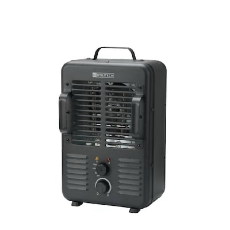 utilitech 1500 -watt utility fan utility indoor electric space heater with thermostat