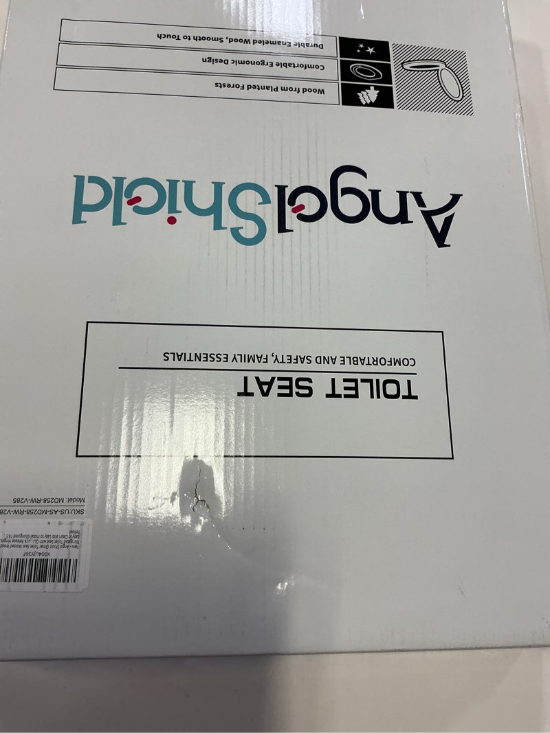 Condition photo showing New/Like New for Angol Shiold Glitter Toilet Seat Molded Wood Elongated Toilet Seat with Quietly Close and Quick Release Hinges, Easy to Clean also Easy to Install (Elongated 18.5'', Yellow) Elongated 18.5‘’ Yellow