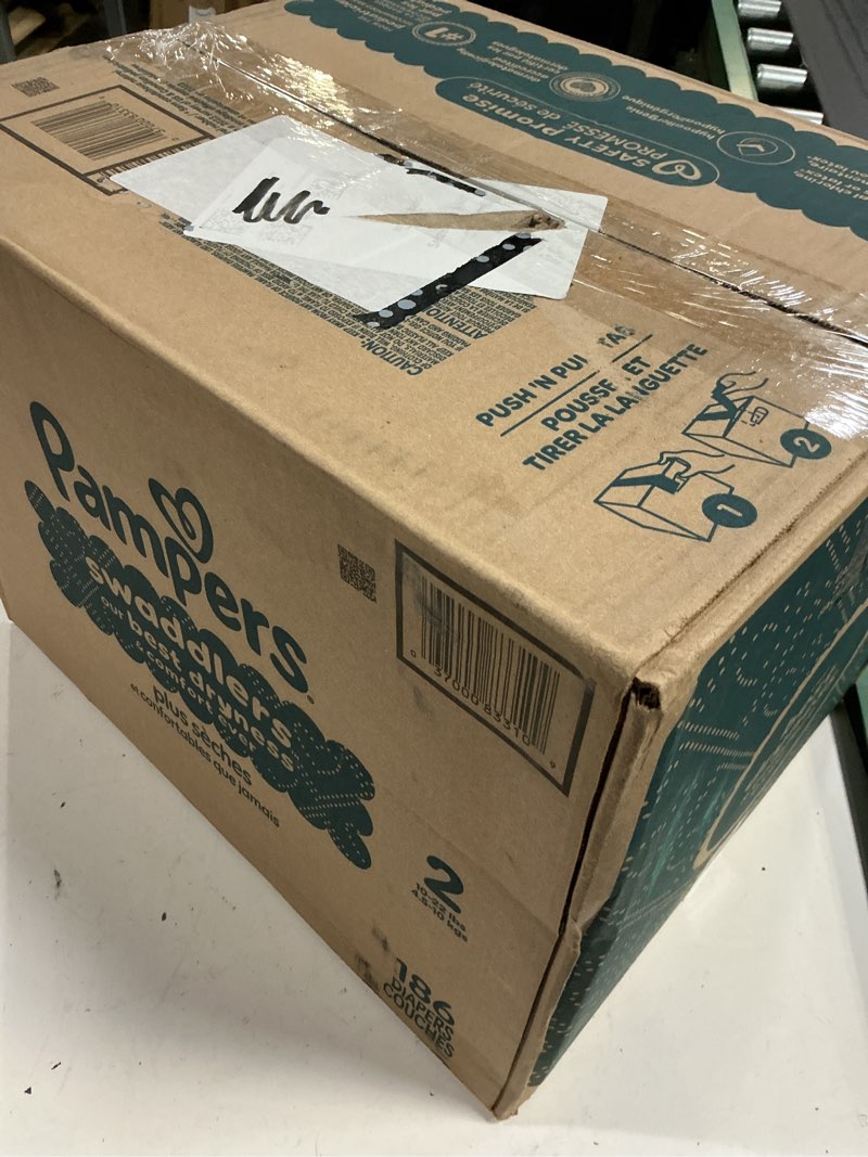 Condition photo showing New/Like New for (size:2)pampers swaddlers diapers, size 2 (10-22 lbs), 186 count, absorbent, keeps baby dry and comfortable, skin safe disposable baby diaper (packaging may vary) size 2 186