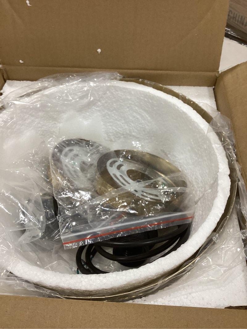 Condition photo showing Good Condition for gold-electroplated industrial pendant light 11.8inches 2 packs,mental hanging light fixtures for kitchen island,dome pendant light,ceiling light fixtures for restaurant dining room aisle gold 11.8inch-ceiling