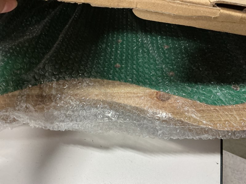 Condition photo showing Good Condition for 40 golf ball display rack cabinet holder case - wall mount golf gifts for enthusiasts - unique putting green shape