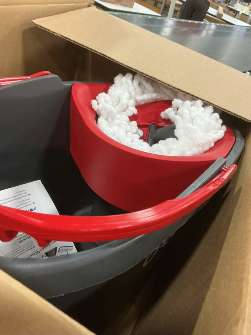 Condition photo showing Good Condition for O-Cedar EasyWring Microfiber Spin Mop, Bucket Floor Cleaning System, Red, Gray, Standard