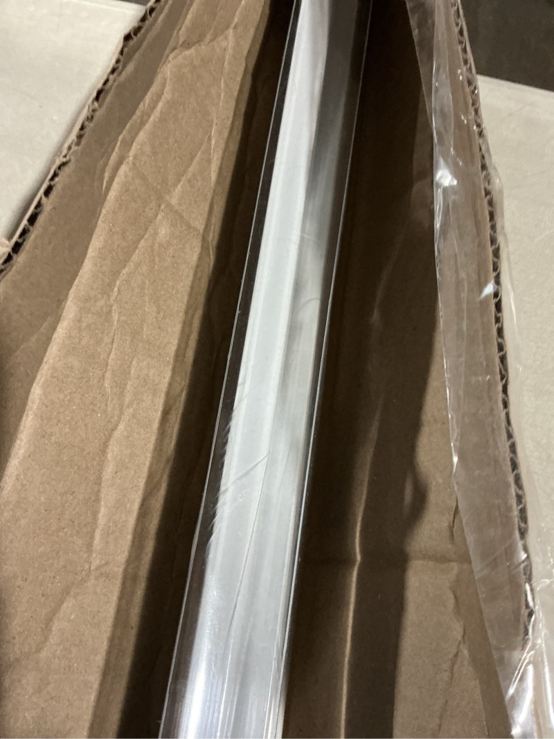 Condition photo showing As Is for zstarr retractable ceiling curtain track, measurement-free curtain track 33.5''-59'',for room divider, shower curtain, parallel bay window, rv curtain track (2sets) white white 33.5''-59'' (2 sets)