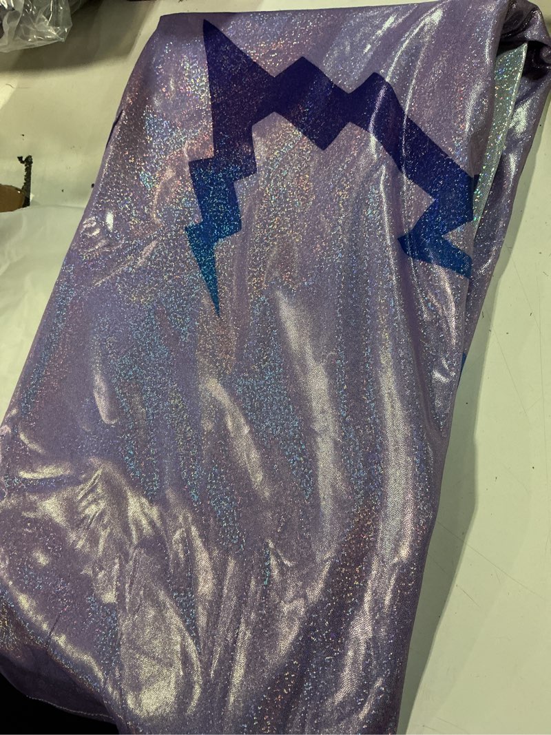 Condition photo showing Good Condition for crystalsylara 7.2ft kpop arch backdrop, double-sided 2-in-1 glitter purple & iridescent silver arch 