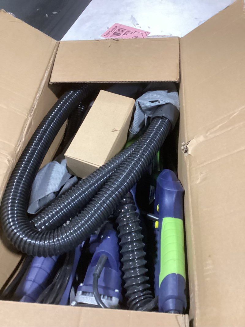 Condition photo showing As Is for Drywall Sander, 2025 Upgraded 8-Amp Popcorn Ceiling Removal Tool with 7 Variable Speed 800-1800RPM, Drywall Sander with Vacuum Dust Collector with Extendable Handle, LED Light,12pcs Sanding Discs,Blue Dark Blue