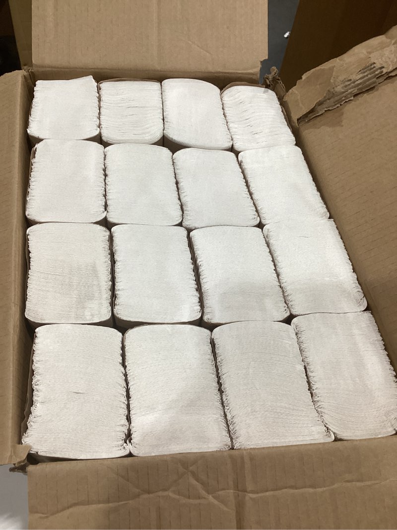 Condition photo showing New/Like New for tork multifold hand towel white h2, universal, 100% recycled fibers, 16 x 250 towels, mb540a 16 x 250 hand towels