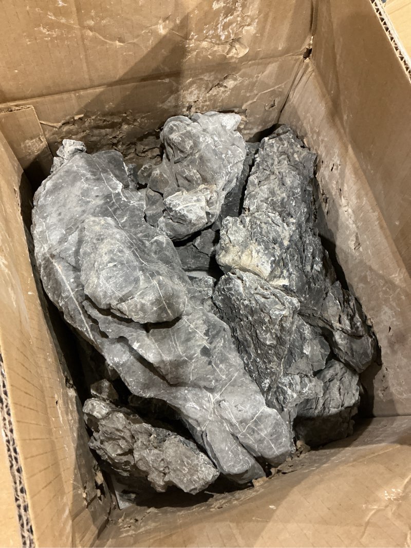 Condition photo showing As Is for dragon stone aquarium rock seiryu stone for aquariums, fish tanks, bonsai, terrariums, wargaming dioramas, indoor or outdoor gardens-40lb(2-10 inch) seiryu stone 40lb?2-10inch?
