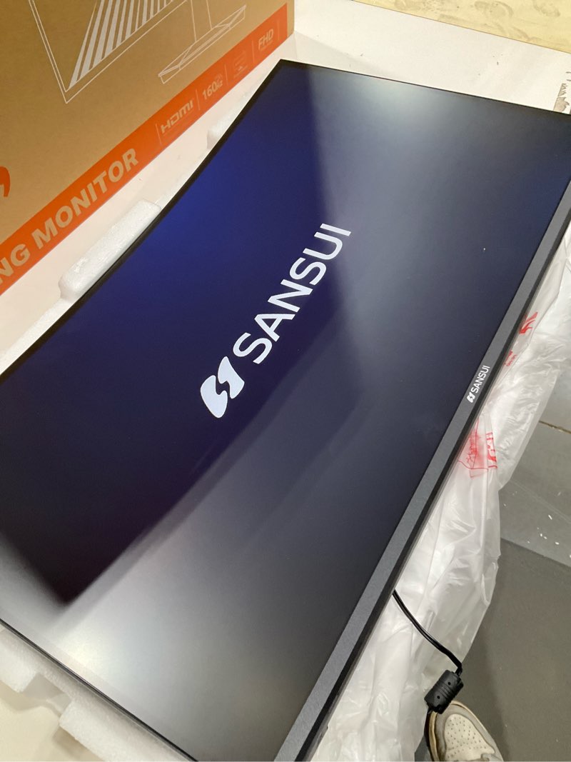 Condition photo showing Good Condition for SANSUI 27 Inch Curved 160Hz Gaming Monitor, 1500R Curved Computer Gaming Monitor FHD 1080P, 4000:1, 110% sRGB, FPS/RTS, 1Ms MPRT|FreeSync|HDR|Low Blue Light|HDMI DP| VESA Support, HDMI Cable Incl. 27 Inch 160Hz Gaming Curved 1500R