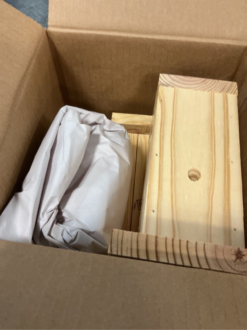Condition photo showing Good Condition for carpenter bee traps – outdoor hanging wood carpenters bee catcher trap kit, boring bees box for swarm control, wooden carpenter bees trap for house, natural wood color – 2 sets