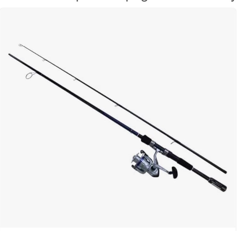 daiwa dsk30-2b/f702m d-shock freshwater spinning combo, 2 bearings, 7' length, 2piece rod, medium power, fiberglass blank material