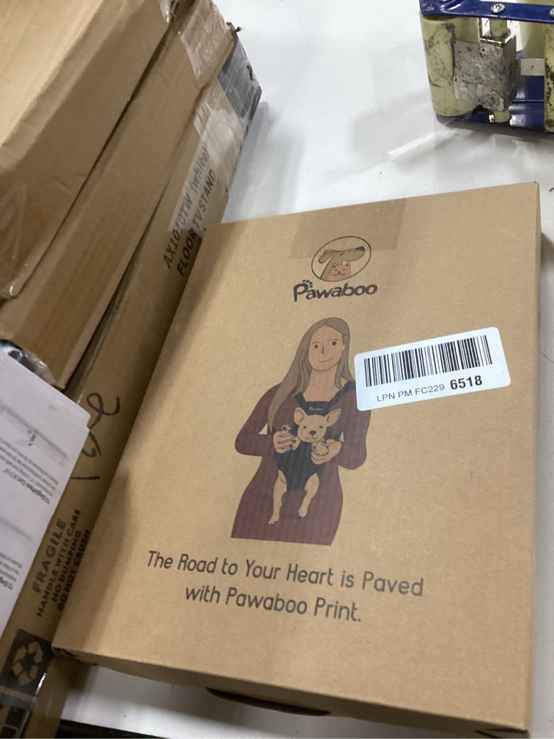 Condition photo showing New/Like New for Pawaboo Pet Carrier Backpack, Adjustable Pet Front Cat Dog Carrier Backpack Travel Bag, Legs Out, Easy-Fit for Traveling Hiking Camping for Small Medium Dogs Cats Puppies, Medium, Purple Marble A-Purple Marble Medium (Pack of 1)