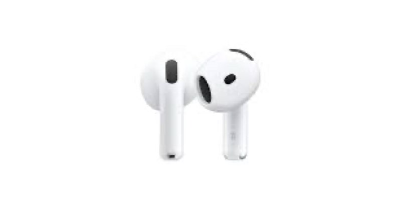 Apple AirPods 4 Wireless Earbuds, Bluetooth Headphones, Personalized Spatial Audio, Sweat and Water 