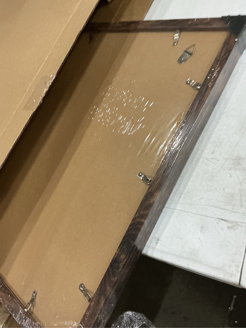 Condition photo showing Good Condition for hongkee 16x20 frames set of 2, rustic brown wood style - display 16 x 20 picture without mat or 11x14 picture with mat, wall mounting horizontal and vertical rustic brown 16x20 in