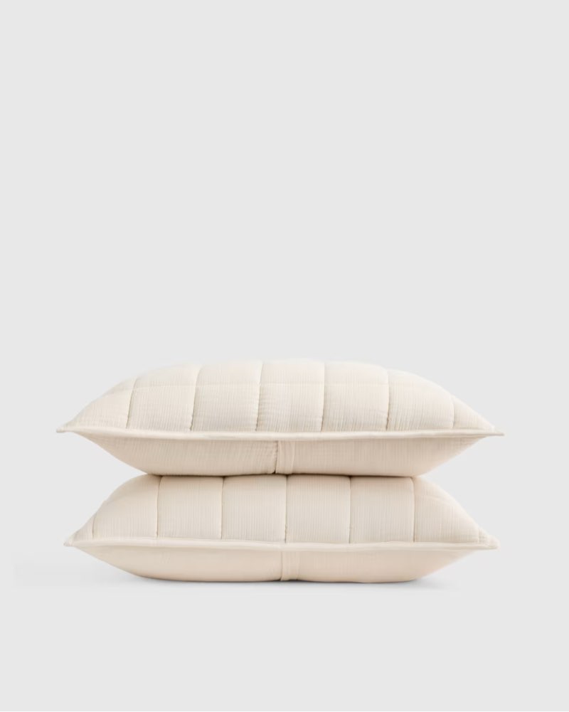 organic airy gauze box quilt sham set color unyed size standard 