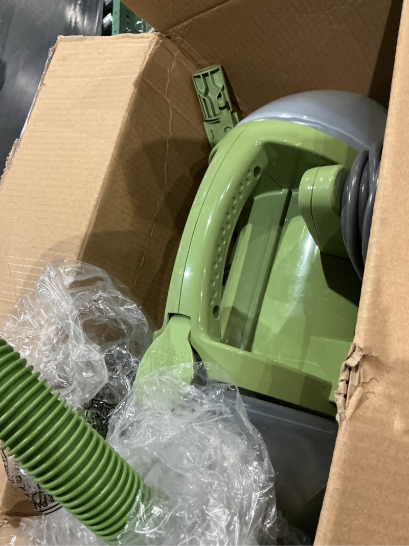 Condition photo showing As Is for bissell little green multi-purpose portable carpet and upholstery cleaner, car and auto detailer, with exclusive specialty tools, green, 1400b