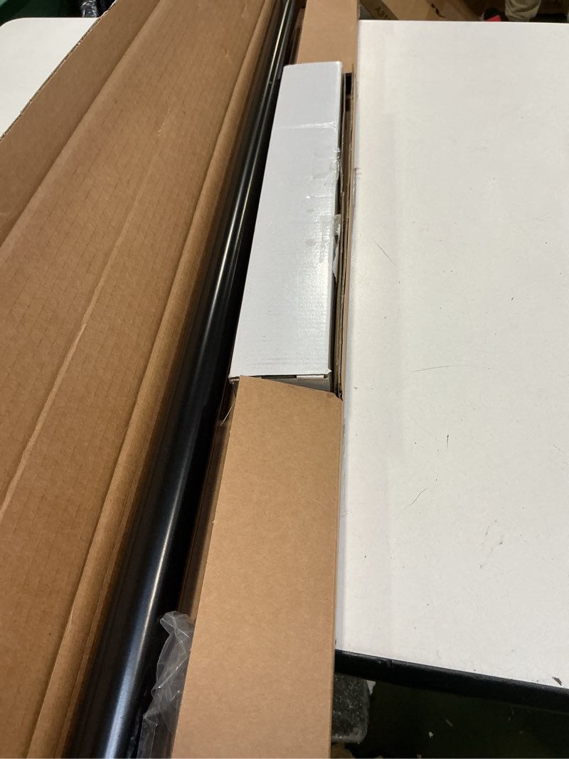 Condition photo showing Good Condition for BlastHome® Non-Adjustable Luxury Curtain Rods for Windows, 1 ¼” Rod Set, 3 foot Fixed Length, White Single Rod White 3 foot