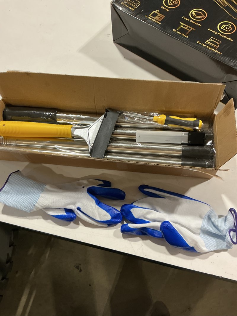 Condition photo showing Good Condition for diyself scraper tool 5.4ft (65in) adjustable floor scraper long handle heavy duty paint scraper 4 inch razor blade scraper for windows glass cleaning shower gum tile scraper ceiling scraper