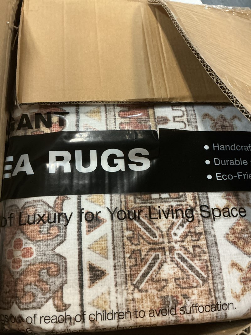Condition photo showing New/Like New for zesthome 8x10 area rugs for living room,non-slip backing washable rugs,vintage large area rug?stain resistant home decor rug (orange,8'x10')