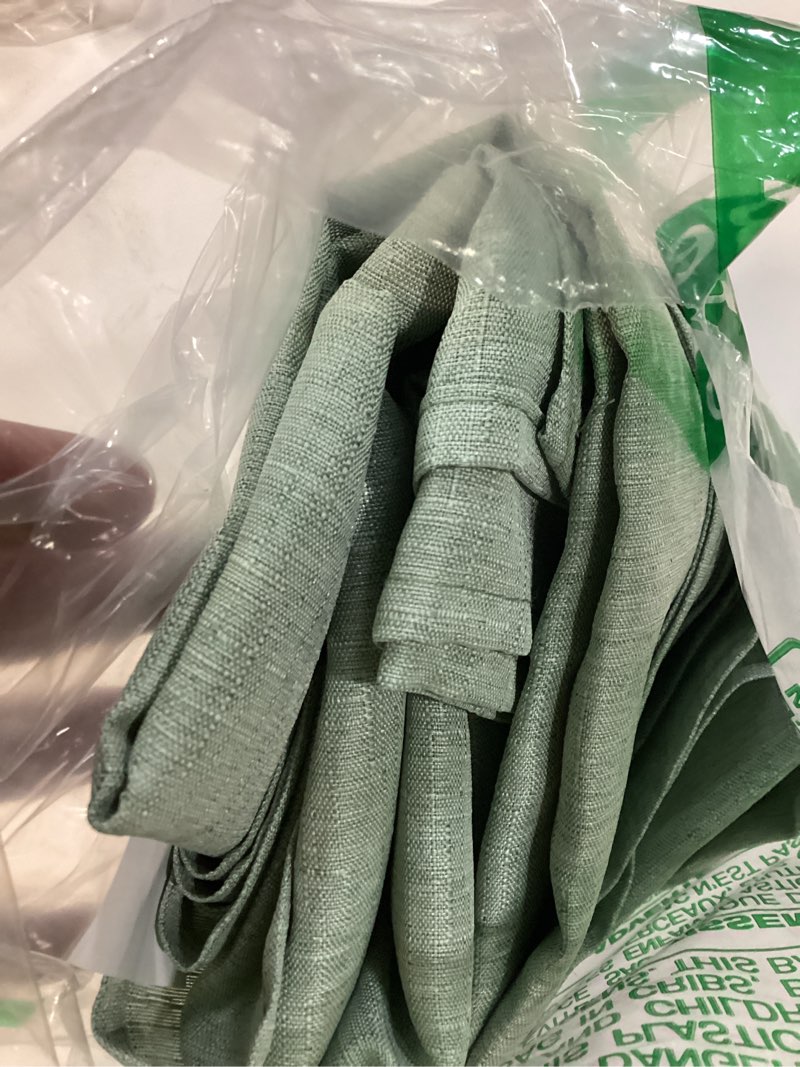 Condition photo showing Good Condition for pureegg rectangle linen tablecloth waterproof & stain resistant, wrinkle-free table cloth adds elegance and protection, ideal for dining, party, wedding and outdoor, 52 x 70 inch, sage green sage green 70" x 52" (rectangular)